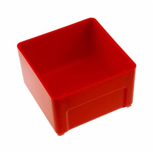 Lista™ PB-24 General Purpose Insert Box, 2 in H x 2 in W x 4 in D, For Use With NW, MP/ST, SC, MW, DW, CL and HS Housing Style Drawer, Polystyrene, Red